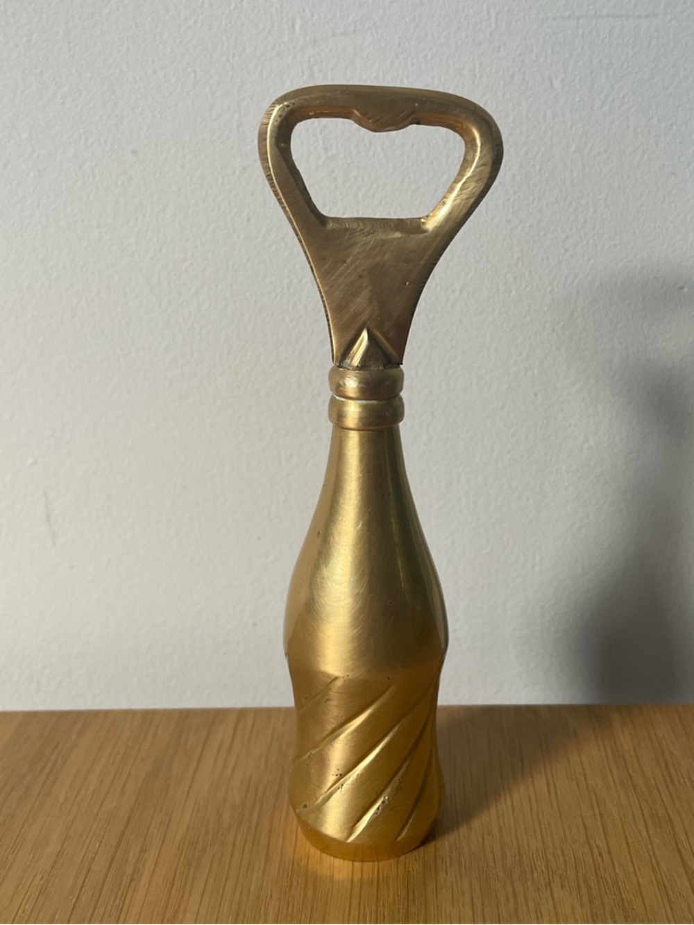 Vintage Brass Bottle-Shaped Bottle Opener